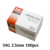 30G–34G Painless Transparent Syringe Needles – Clear Tip Caps & Injection Glue Applicators (1.5–6mm)