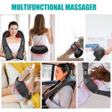 Shiatsu Neck & Shoulder Massager Pillow – U-Shaped Heated Deep Kneading Back & Body Massager