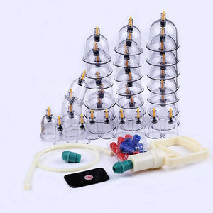 32 Pcs Professional Vacuum Cupping Cup Body Massager Suction Cups Set Back Massage Relaxed Detox Anti Cellulite Therapy Healthy
