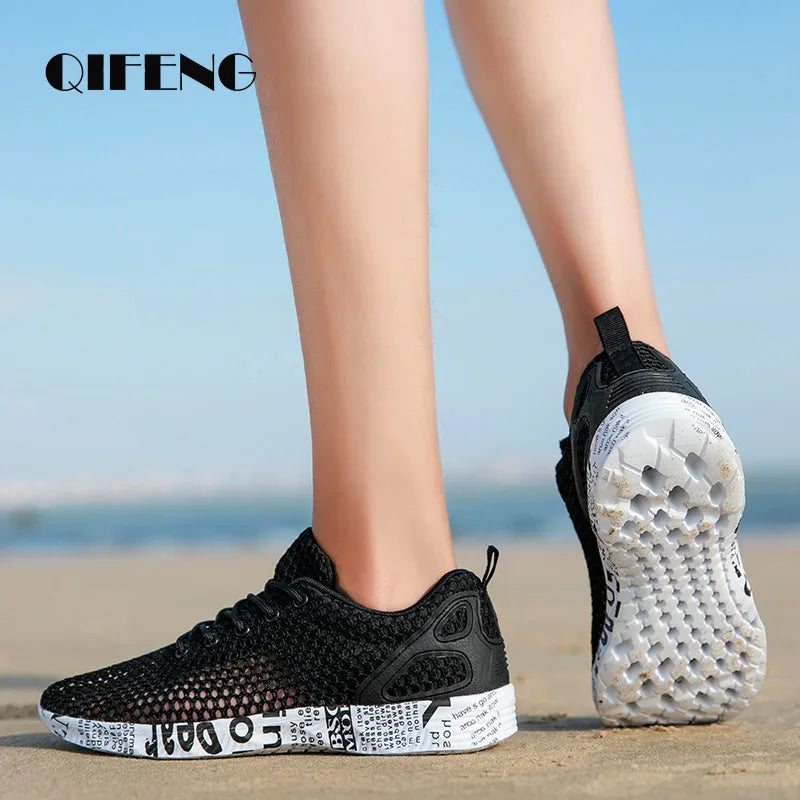 High-Quality Men’s Summer Aqua Shoes – Breathable Air Mesh Sneakers for Beach, Sport & Casual Wear