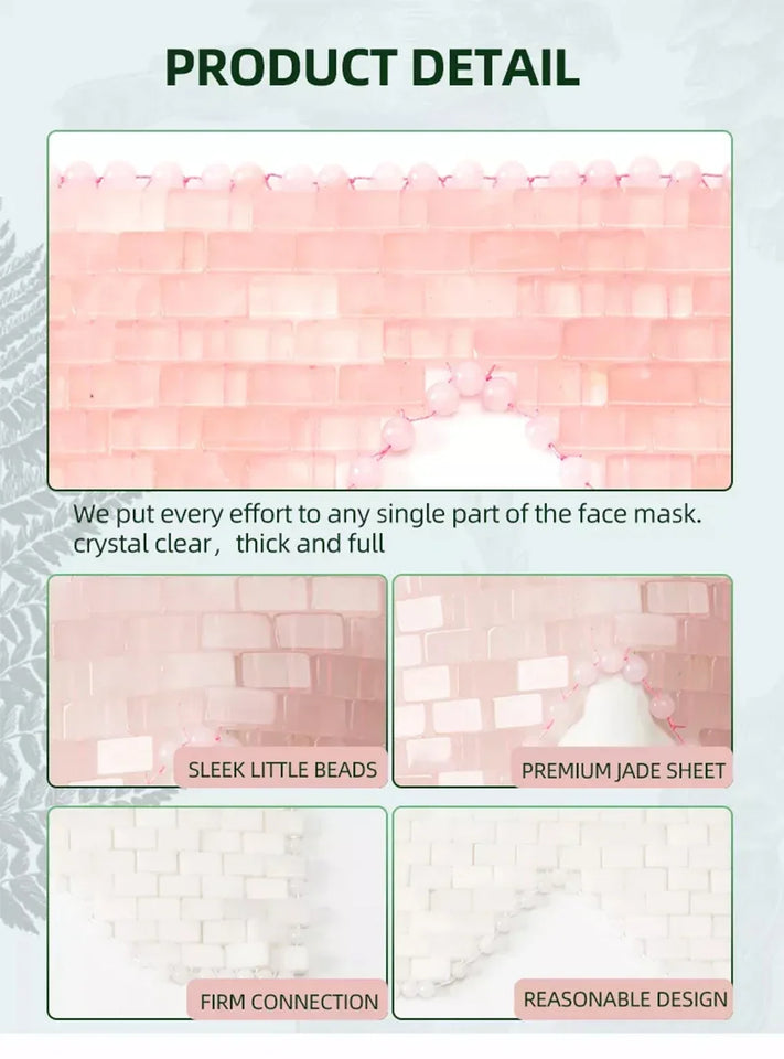 Natural Rose Quartz Eye Mask Massager Jade Relax Sleep Massage Tools Care Stone Face Cooling Sleep Mask