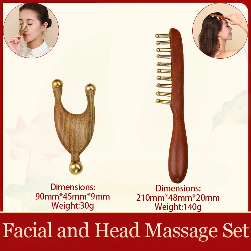 Meridian Therapy Treatment Tools 19-Teeth Scalp Massager Comb  for Skin Scraping and Head Relaxation