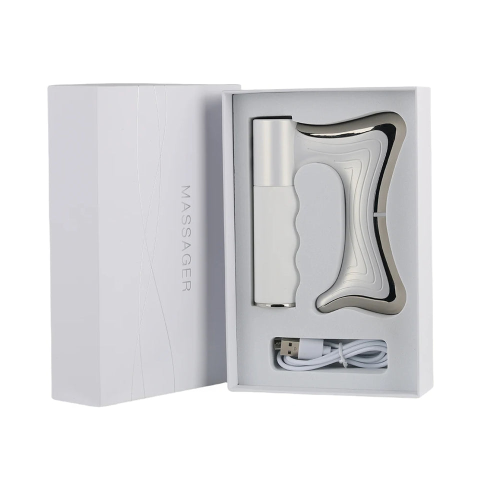 Electric Heating Fascia Knife Massager with LCD – Vibration Muscle Relaxation & Body Lifting Tool