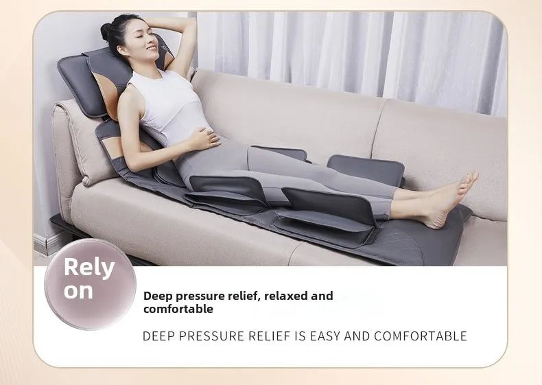 Upgrade Large Area Vibration Airbag Swing Heated Neck Massager Full Body Massage Mat Mattress Traction Lumbar with Remote Contro