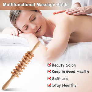 6-in-1 Wood Therapy Massage Roller – Lymphatic Drainage & Anti-Cellulite Massager