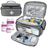 Travel First Aid Kit Bag – Layered Medical Storage Organizer for Home, Car & Outdoor Use