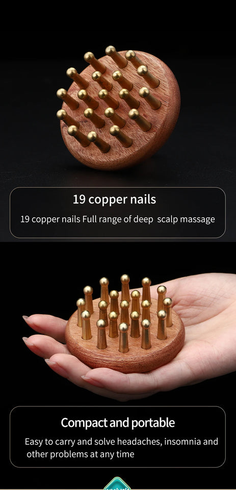 Meridian Therapy Treatment Tools 19-Teeth Scalp Massager Comb  for Skin Scraping and Head Relaxation