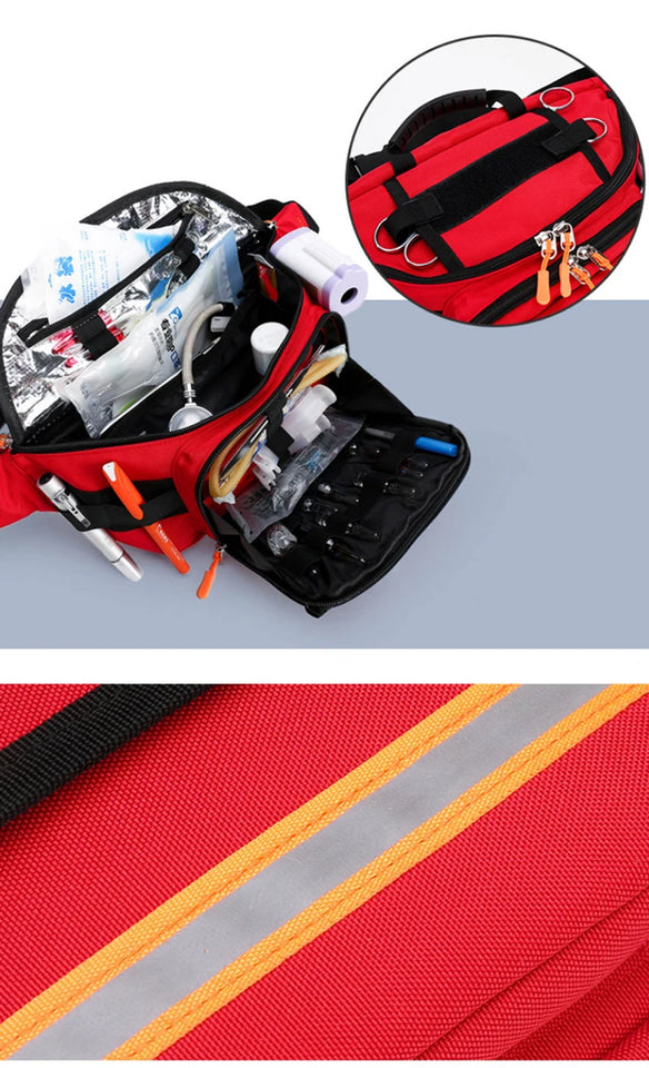 Outdoor First Aid Waist Bag – Empty Medical Organizer for Travel, Camping & Emergency Survival