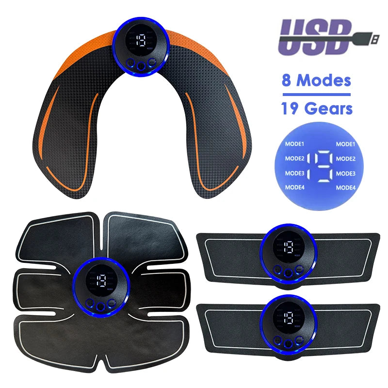 Electrical Muscle Stimulator Massager – Abs, Buttocks, Arms, Legs & Hips Toner for Fitness Training
