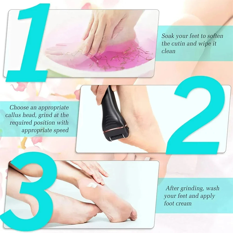 Electric Pedicure Foot File – Professional Grinding Tool for Callus & Dead Skin Removal