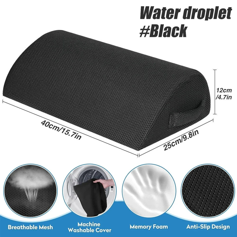 Ergonomic Memory Foam Foot Rest – Non-Slip Washable Under-Desk Foot Stool for Fatigue Relief