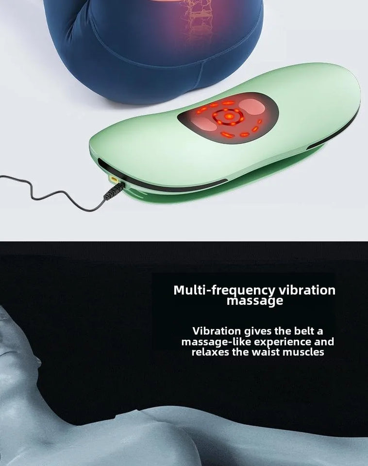JAIYORL Electric Lumbar Traction Massager Adjustable Vibration Waist Spine Support Back Massage Machine Waist Masajeador