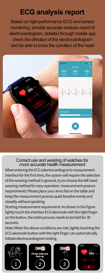 AI Health Diagnostic Smartwatch for Women – Blood Lipid, Uric Acid & Body Composition Monitor with Menstrual Tracker (2025 Model)