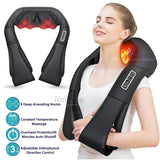 Shiatsu Neck & Shoulder Massager Pillow – U-Shaped Heated Deep Kneading Back & Body Massager