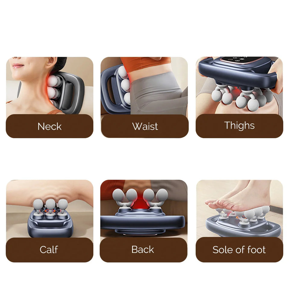 12-Head Fascia Massage Gun – High-Frequency Deep Tissue Muscle Massager