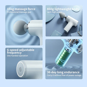 Mini Massage Gun – Wireless Deep Tissue Muscle Relaxation Massager