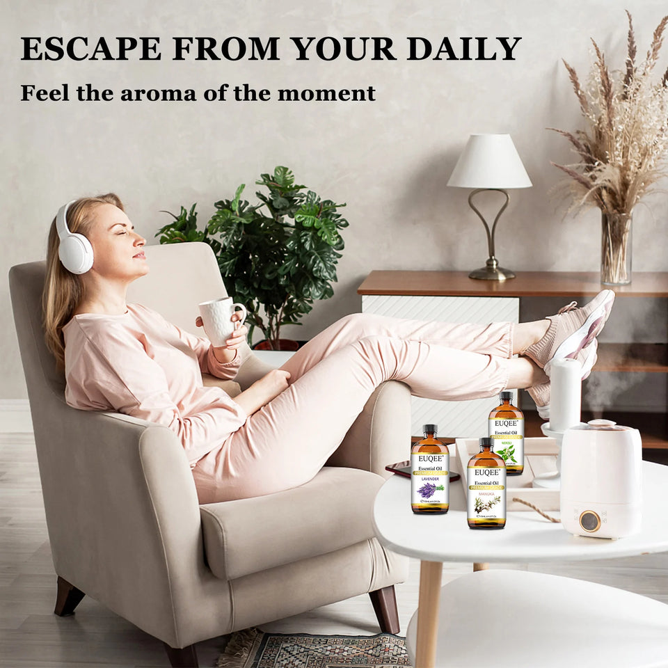 EUQEE 118ml Natural Essential Oil for Diffuser, Candles & Aromatherapy