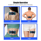 EMS Pulse Neck Massager Sticker Tens Cervical Massageador Back Masajeador Patch Muscle Stimulator Pain Relief Gel Pads Stretcher