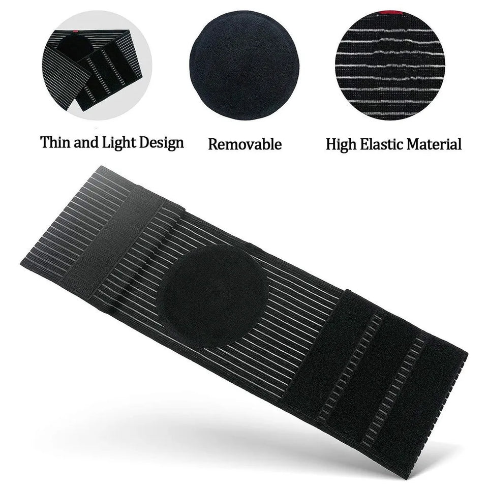 3 Sizes Breathable Umbilical Hernia Support Belt – Adult Abdominal Compression with Postpartum Hernia Pad