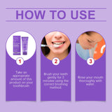 Teeth Restoration Mineral Powder – Purple Whitening Toothpaste for Stain Removal, Fresh Breath & Oral Care