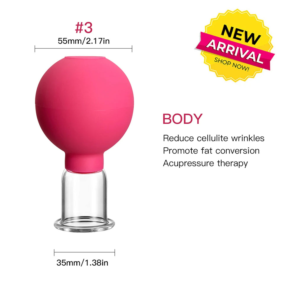 Rubber Cupping Face Massager Vacuum Eye Skin Lifting Facial Cups Anti Cellulite Jar Anti-Wrinkle Cupping Therapy Beauty Tool