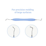 lDental Double-Ended Resin Filler Spatula Set – Stainless Steel Composite Filling Tool with Silicone Handle