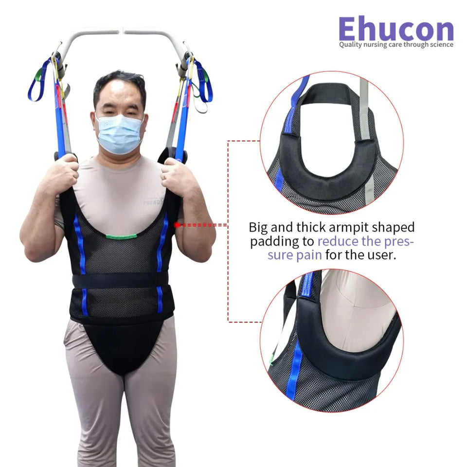 Ehucon Comfort Padded Patient Lift Walking Sling,Portable Hoyer Standing Harness to Handicap for Ambulating Support Training
