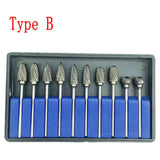 10PCS Assorted Tungsten Steel Dental Polisher Burs – 2.35MM Low-Speed Handpiece Drill Bits for Dental Lab