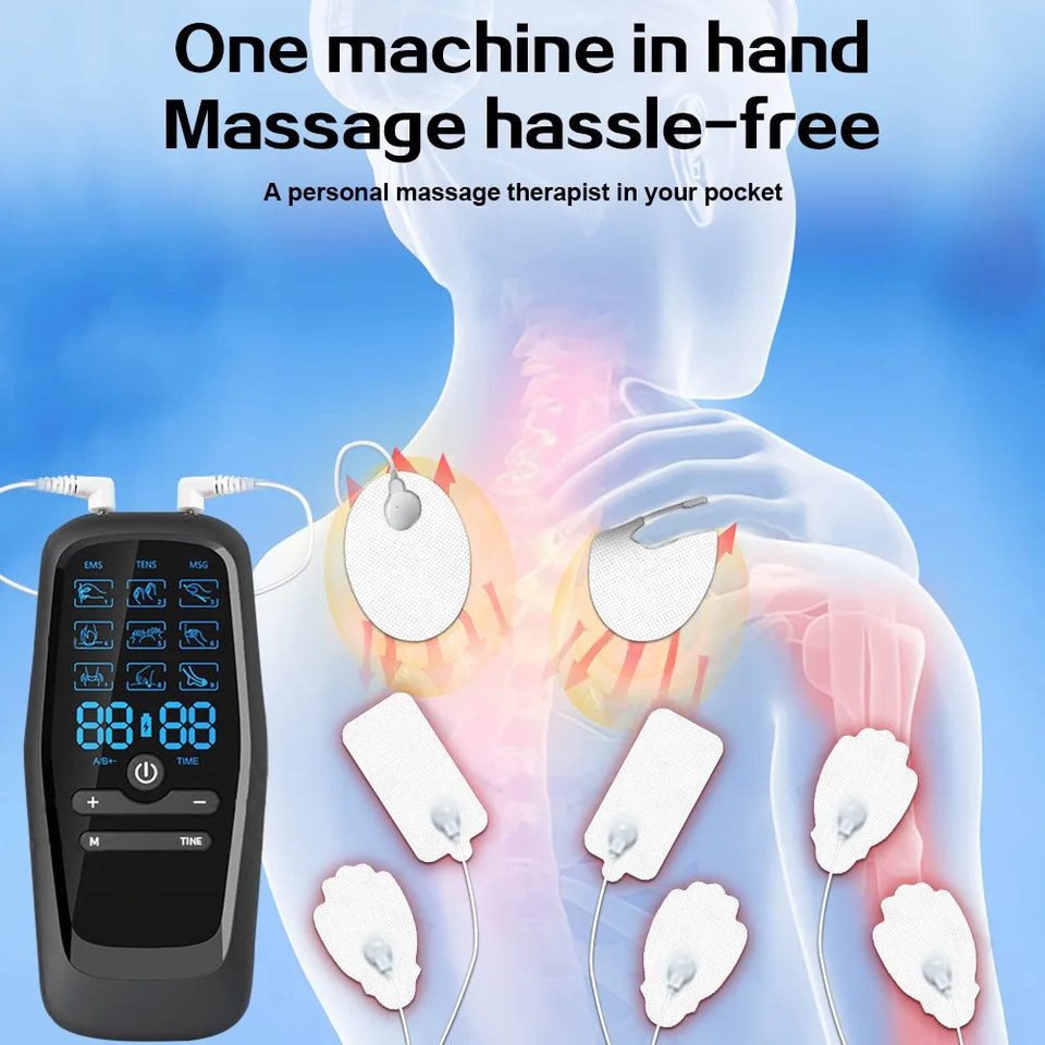 EMS Muscle Stimulator Pulse Acupuncture Relax Digital Therapy EMS Stimulator Pain Relief Body Massager Home Use