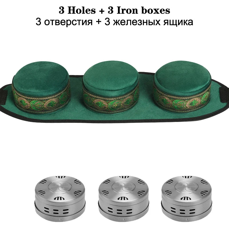 Brass Copper Box Smokeless Moxibustion Bag hierbas medicinales Burner Moxa Therapy Body Acupoint Meridian Warm Massage
