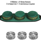 Brass Copper Box Smokeless Moxibustion Bag hierbas medicinales Burner Moxa Therapy Body Acupoint Meridian Warm Massage