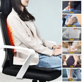 Electric Massage Chair Pad Heating Vibrating Full Body Back Massager Car Chair Cushion Home Office Lumbar With Remote Controls