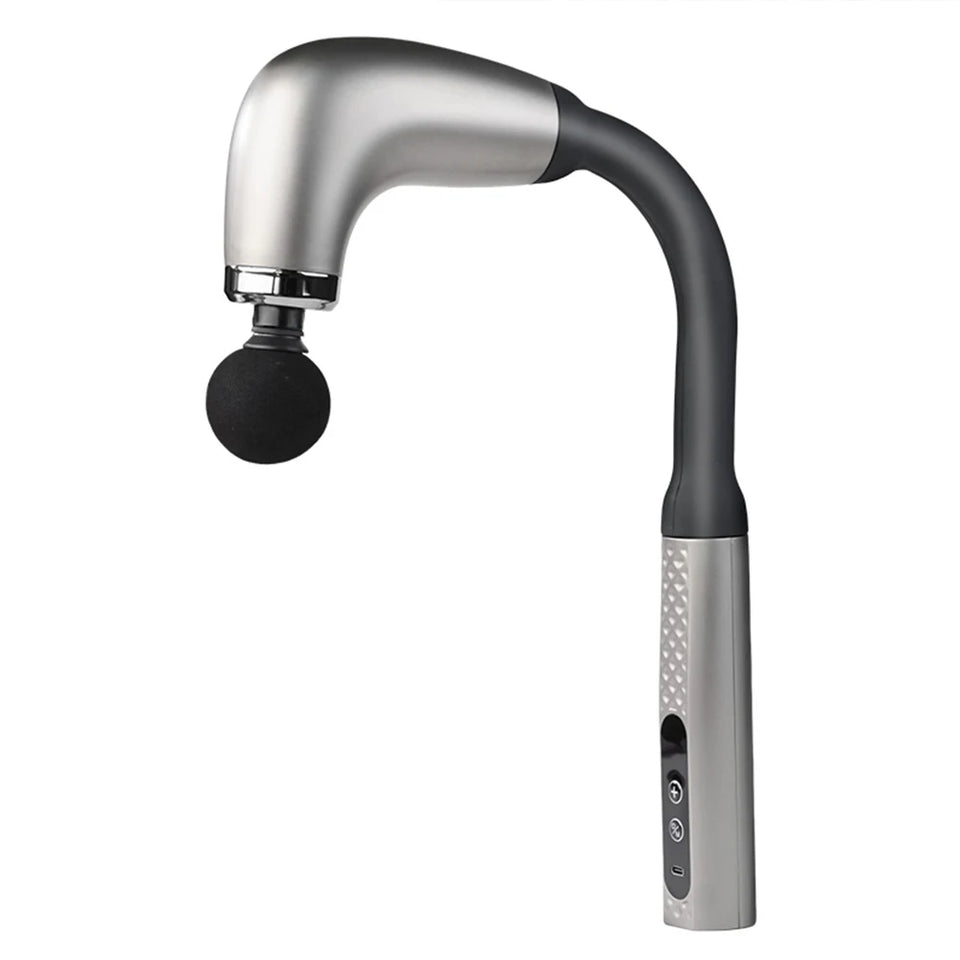 Fascia Gun with Extended Handle – Self-Assist Deep Tissue Massager for Upper & Lower Back Muscle Relaxation