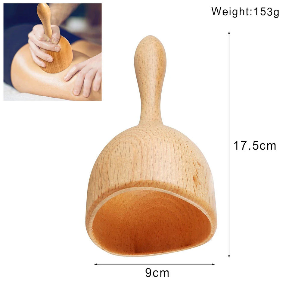 Wooden Massage Tools Wood Lymphatic Drainage Massager Anti Cellulite Body Shaping Tools for Beauty, Gua Sha, Sore Muscle Relief