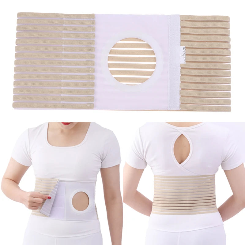 Unisex Ostomy Hernia Support Belt – Adjustable Stoma Wrap & Abdominal Binder Brace for Men and Women