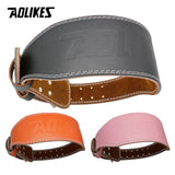 AOLIKES Cowhide Weightlifting Belt – Lumbar Support Gym Belt for Squats & Bodybuilding