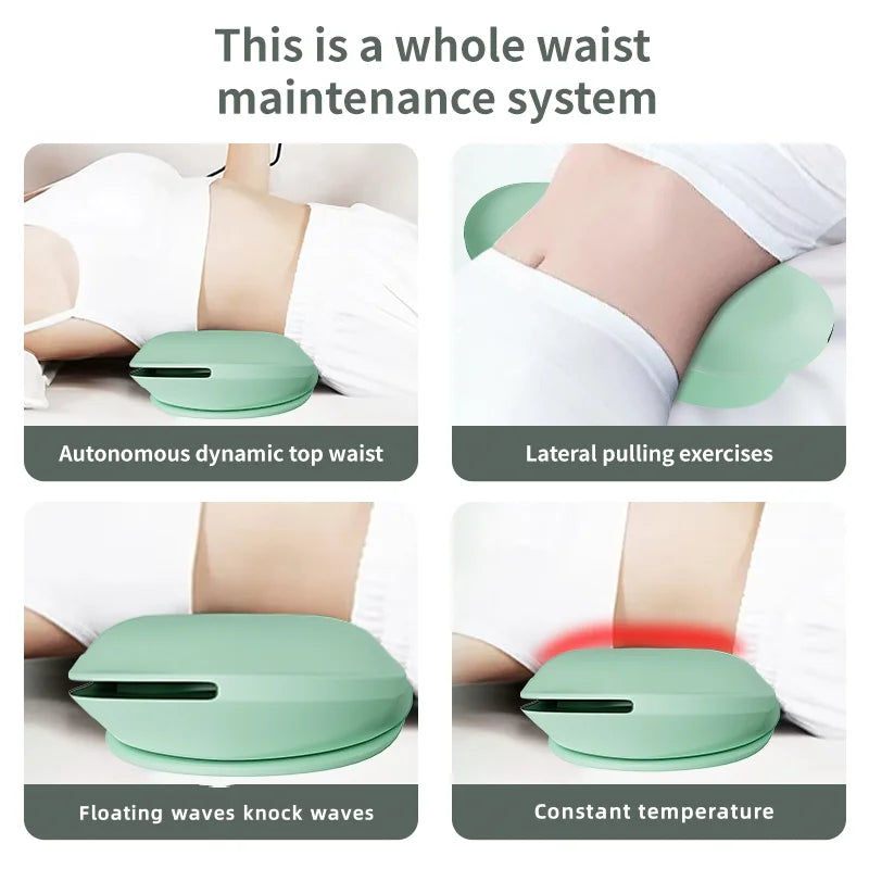New Upgrade Air-Lip Stretch Low Frequency Thermal Vibration Waist Massage Heeling Spot Left and Right Swing + Up and Down Tracti