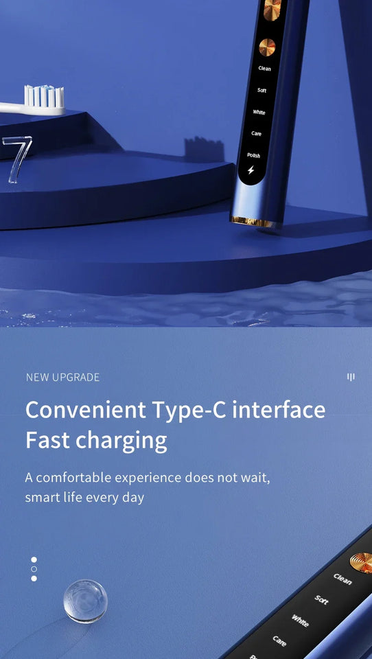 Xiaomi Youpin Sonic Electric Toothbrush – USB Rechargeable, IPX7 Waterproof, 3 Modes, 180-Day Battery Life