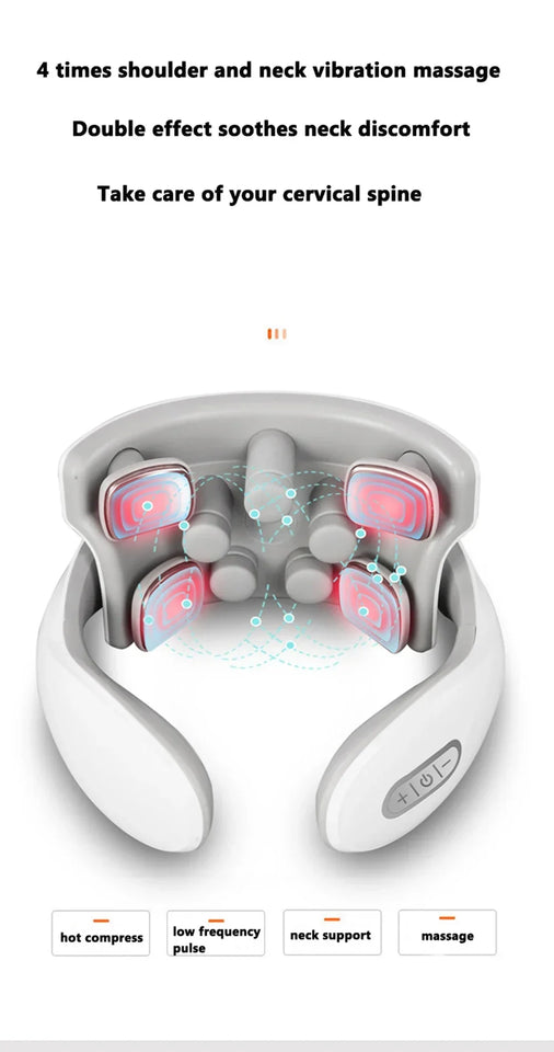 Smart Neck & Back Massager – Cervical Vertebra Relief with Heat and Vibration Therapy