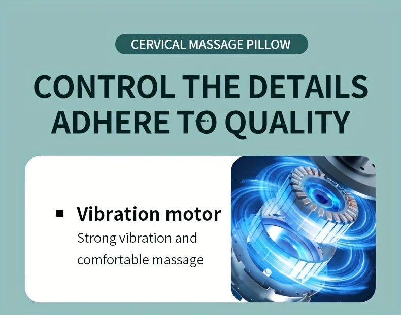 Multi Functional Vibration Massage Pillow Home Electric Neck Curvature Straightening Hot Compress Pulse Cervical Massage Pillow
