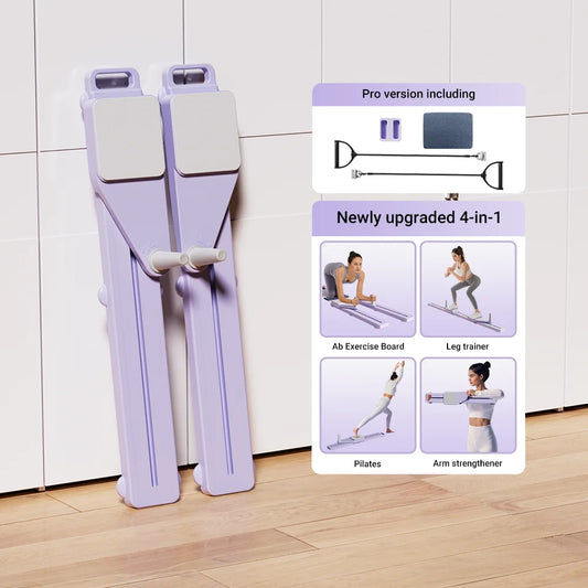 2-in-1 Abs & Ski Board – Portable Core and Leg Trainer Pilates Reformer for Home Gym