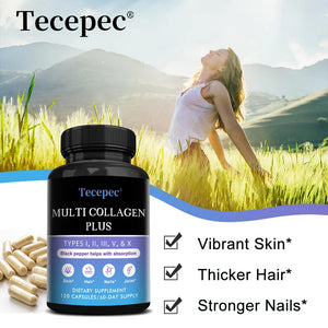 Multi-Pack Collagen Supplement for Men & Women – Types I, II, III, V & X for Healthy Hair, Skin, Nails & Joints