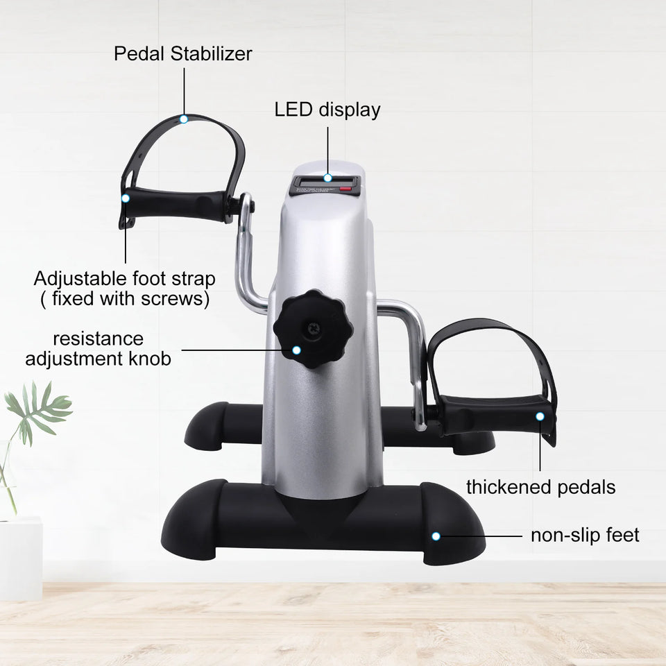 Mini Portable Pedal Exercise Bike – Under Desk Fitness Cycling Trainer with LCD Display