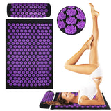 3PCS Acupressure Yoga Mat Cushion Sensi Massage Body Kuznetsov's Applicator Needles with Spikes Pillow Foot Massager Fitness