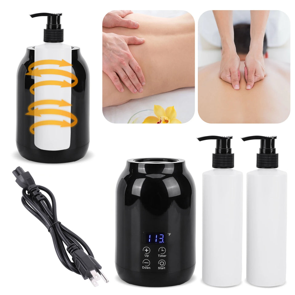 Digital Massage Oil & Lotion Warmer – Cream Heater with LED Display, Timer & 2 Heat Modes