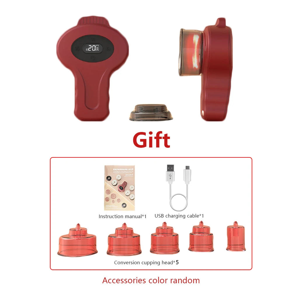 Electric Cupping Therapy Device – Negative Pressure Scraping & Massage for Back, Neck & Shoulders