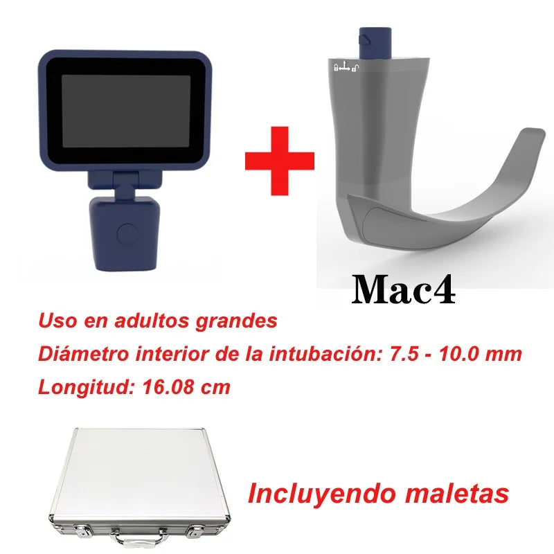 Mexico Local Stock 3.5 Inch HD Touch screen Anesthesia Digital Video Laryngoscope 6 sizes Reusable Sterilizable Blades Optional