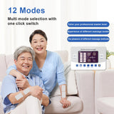 12-Mode TENS & EMS Muscle Stimulator – Electronic Pulse Massager Therapy Device