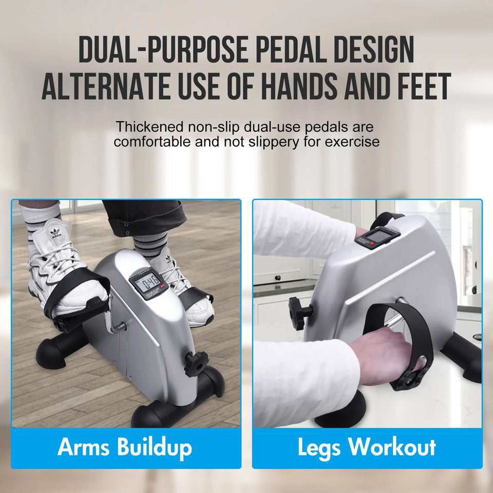Mini Portable Pedal Exercise Bike – Under Desk Fitness Cycling Trainer with LCD Display