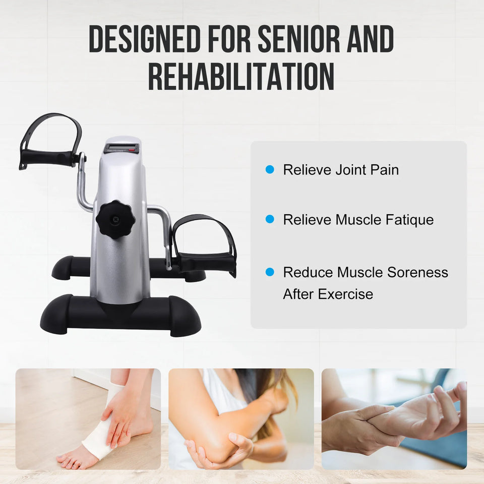 Mini Portable Pedal Exercise Bike – Under Desk Fitness Cycling Trainer with LCD Display